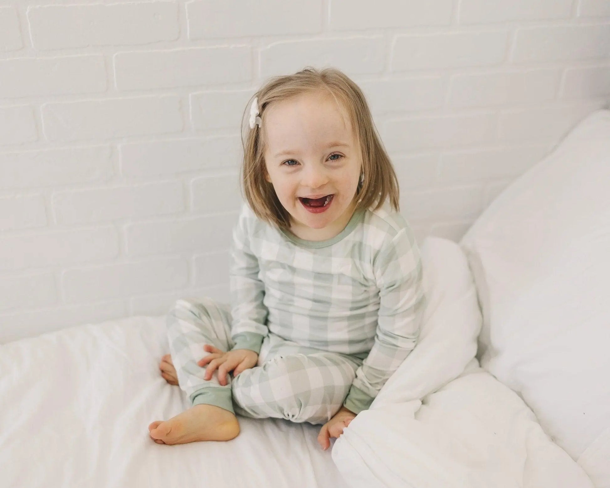 Little Joy Co. Sage Gingham 2pc Bamboo Pajamas for Women Soft Sleepwear - Apparel & Accessories > Clothing > Sleepwear & Loungewear > Pajamas