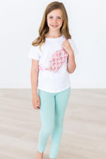Mila & Rose organic sage green baby leggings