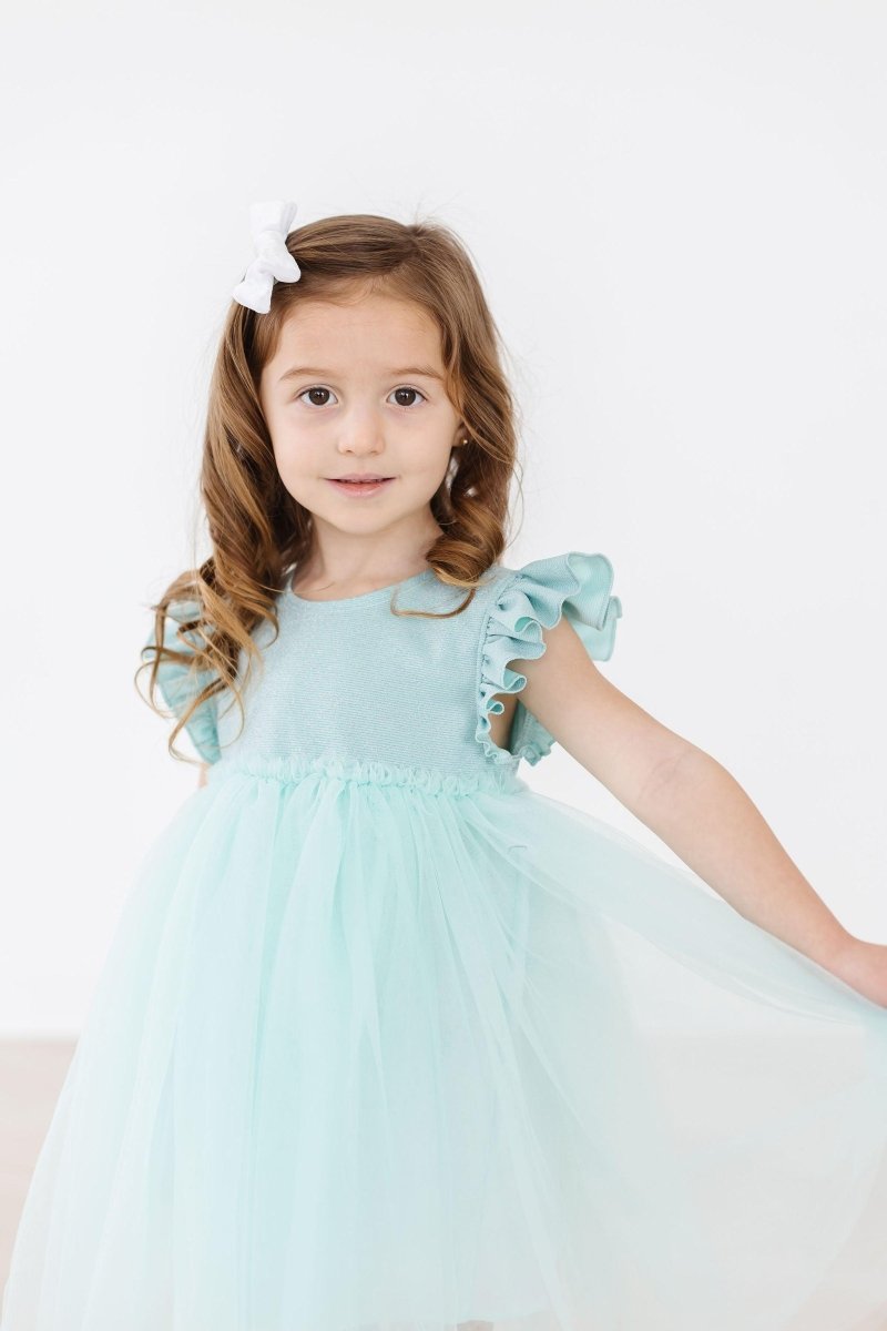 Mila & Rose ® Sage Shimmer Tutu Dress For Girls Mila And Rose Collection - Everetts Place Boutique - 