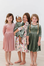 Mila & Rose ® Sage Velvet Twirl Dress for Girls by Mila and Rose Today - Apparel & Accessories > Clothing > Dresses Velvet Twirl Dress