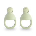 Mushie Silicone Fresh Food Feeder for Safe Self Feeding and Easy Cleaning - Baby & Toddler > Baby Health > Pacifiers & Teethers Silicone Fresh Food Feeder