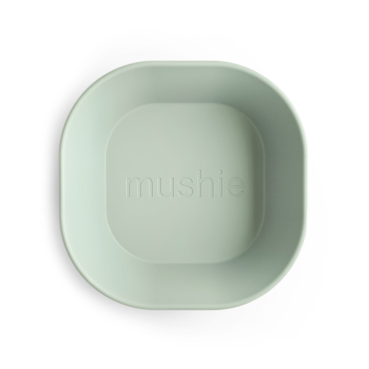 Mushie square silicone baby bowls