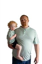 Dragonfly Dreams Bamboo Sage Gingham Polo Shirt Everetts Place
