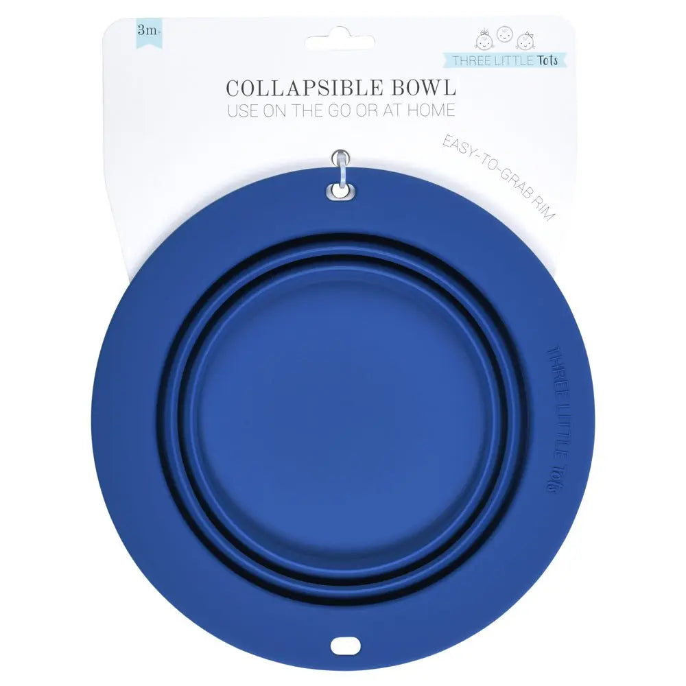 Three Little Tots Sailor Collapsible Bowl for Travel or Home - 