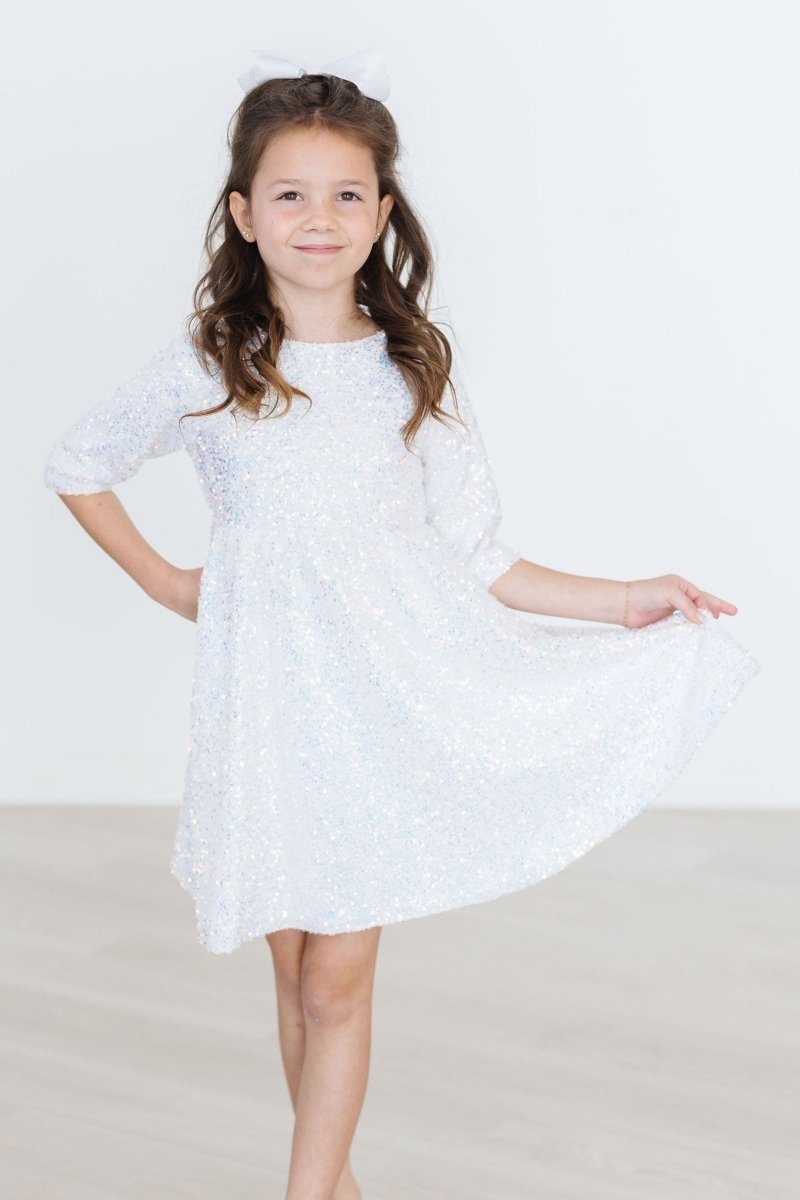 Mila & Rose ® Sale Disco Sequin Dress For Girls Shimmering Party Wear - Everetts Place Boutique - 