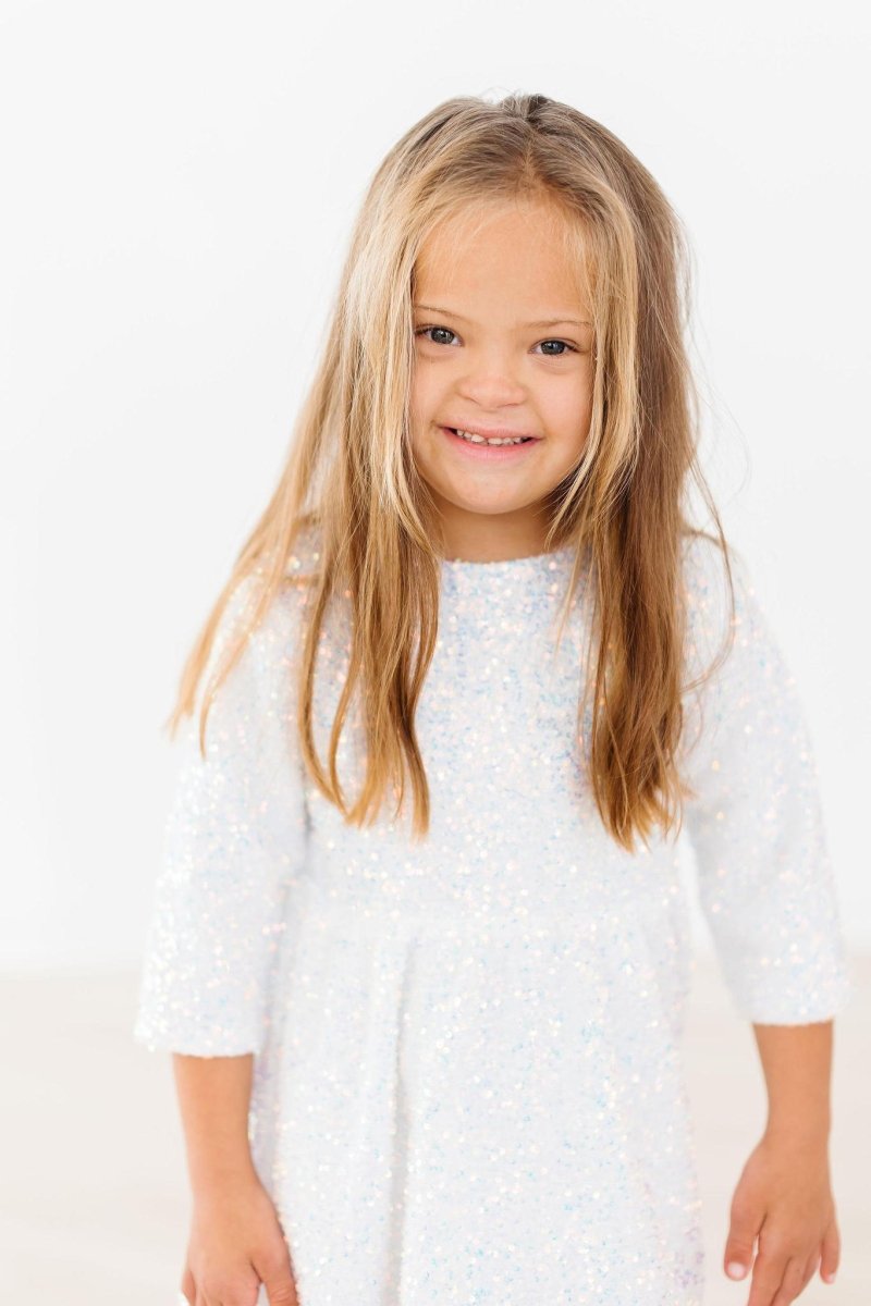 Mila & Rose ® Sale Disco Sequin Dress For Girls Shimmering Party Wear - Everetts Place Boutique - 