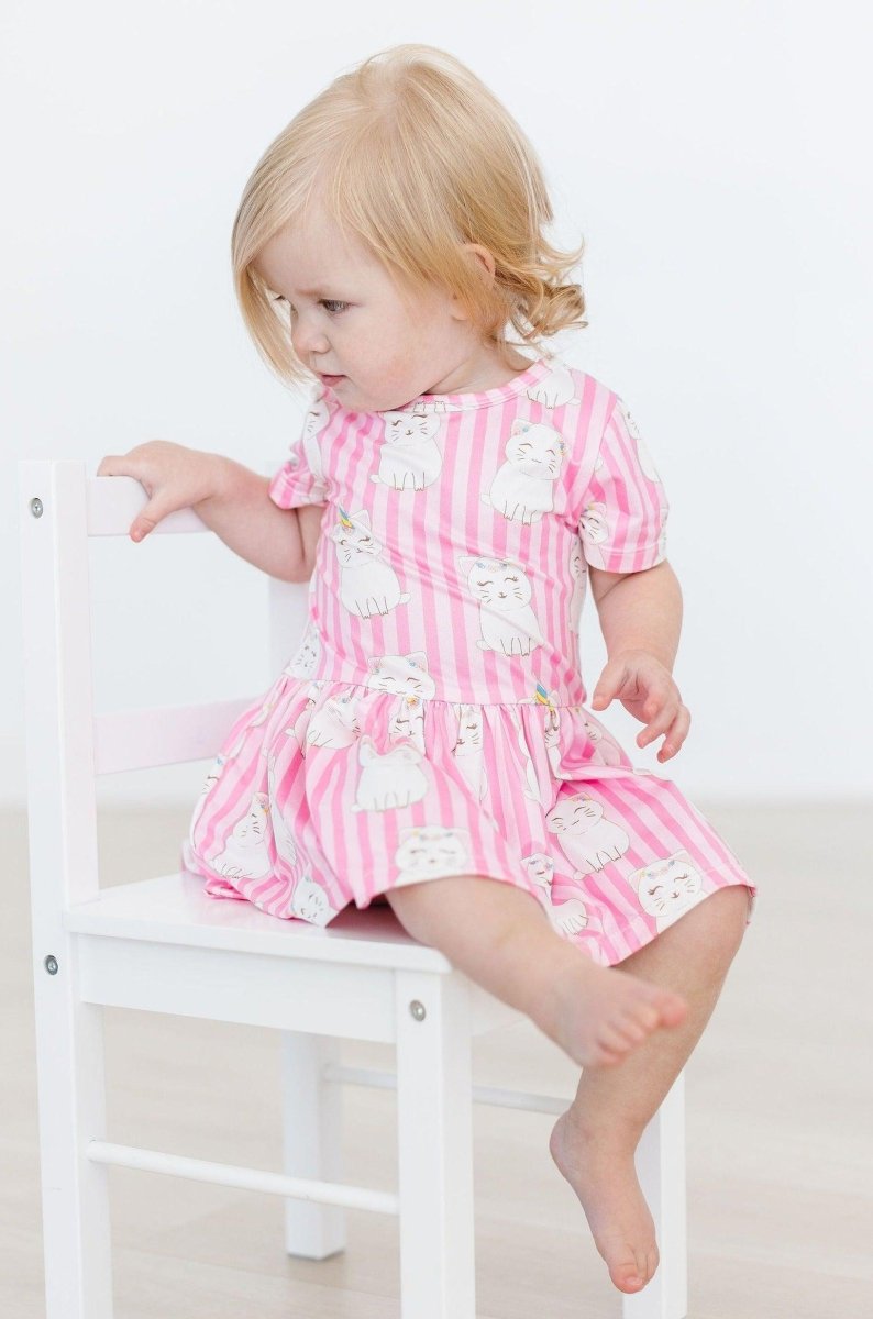 Mila & Rose ® Sale Kittycorn Short Sleeve Twirl Bodysuit for Babies - Everetts Place Boutique - 