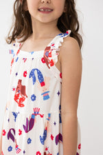 Mila & Rose ® Sale Mer Made In The USA Ruffle Cross Back Dress For Summer - Everetts Place Boutique - 