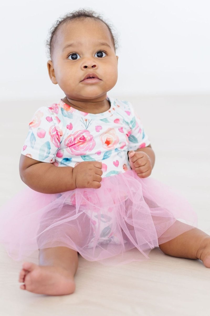 Mila & Rose ® Sale Rosettes Tutu Bodysuit for Baby Girls Soft Comfort - Everetts Place Boutique - 
