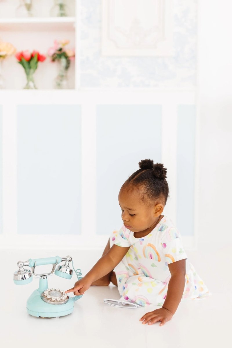 Mila & Rose ® Sale Watercolor Rainbows Twirl Bodysuit For Baby Girls - Everetts Place Boutique - 