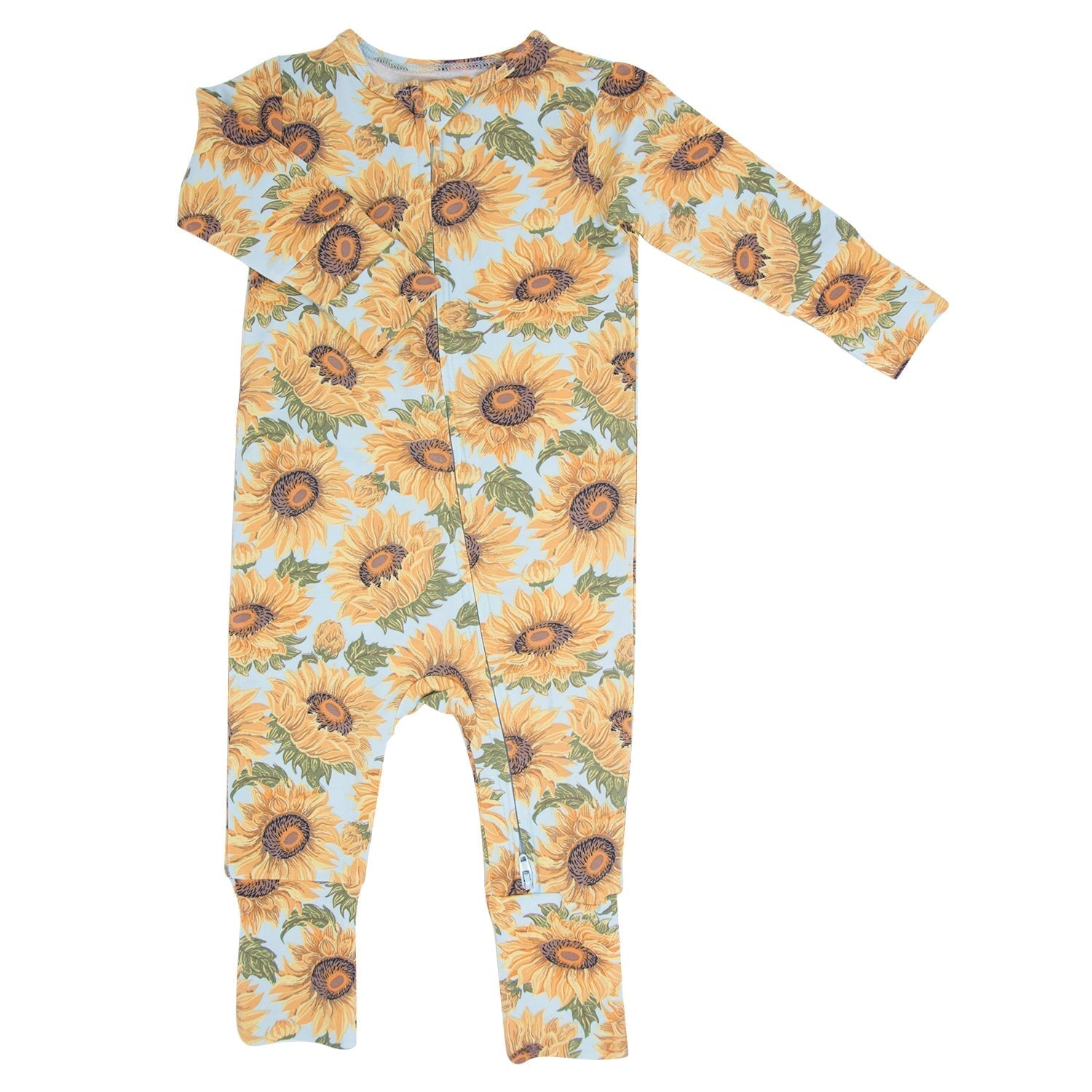 Sammy Sunflower Convertible Romper With 2 Way Zip Easy Sweet Bamboo Everetts Place: Online Boutique