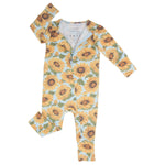 Sammy Sunflower Convertible Romper With 2 Way Zip Easy Sweet Bamboo Everetts Place: Online Boutique