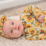 Sweet Bamboo Sammys Sunflower Footie Two Way Zipper Silky Fabric - Everetts Place Boutique - 