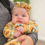 Sweet Bamboo Sammys Sunflower Footie Two Way Zipper Silky Fabric - Everetts Place Boutique - 