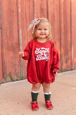Little Joy Co. Santa Baby Sweatshirt Romper - Everetts Place Boutique - 
