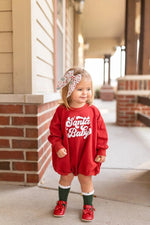 Little Joy Co. Santa Baby Sweatshirt Romper - Everetts Place Boutique - 
