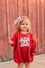 Little Joy Co. Santa Baby Sweatshirt Romper - Everetts Place Boutique - 