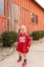 Little Joy Co. Santa Baby Sweatshirt Romper - Everetts Place Boutique - 