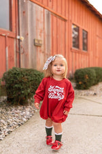 Little Joy Co. Santa Baby Sweatshirt Romper - Everetts Place Boutique - 