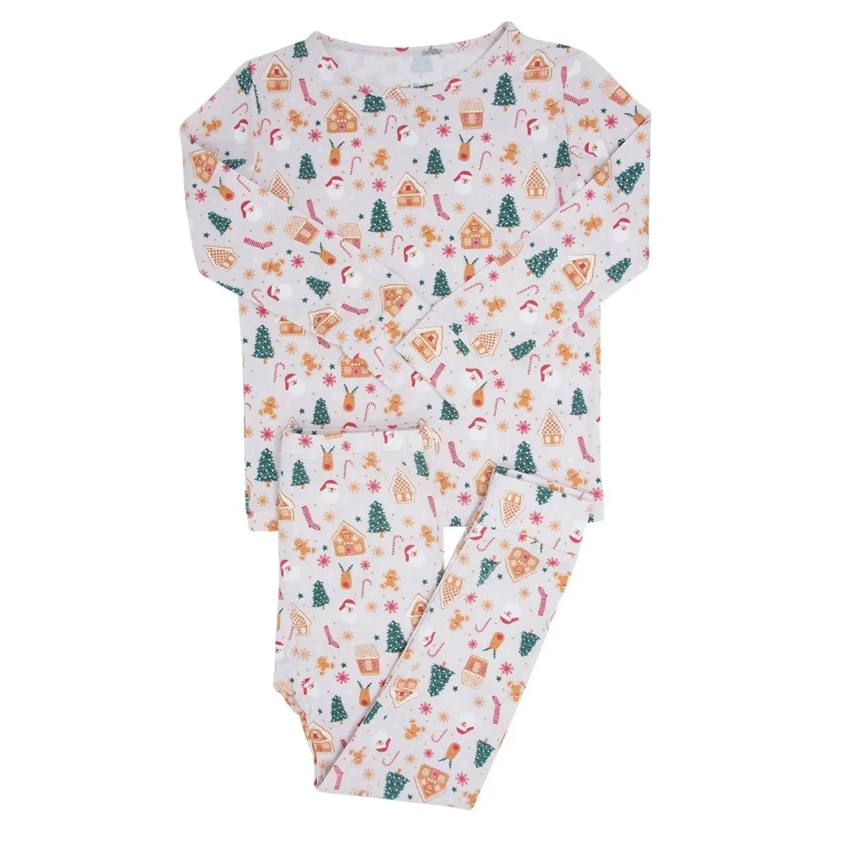 Sweet Bamboo Santa's Cookies Gingerbread Big Kid Pajama - 