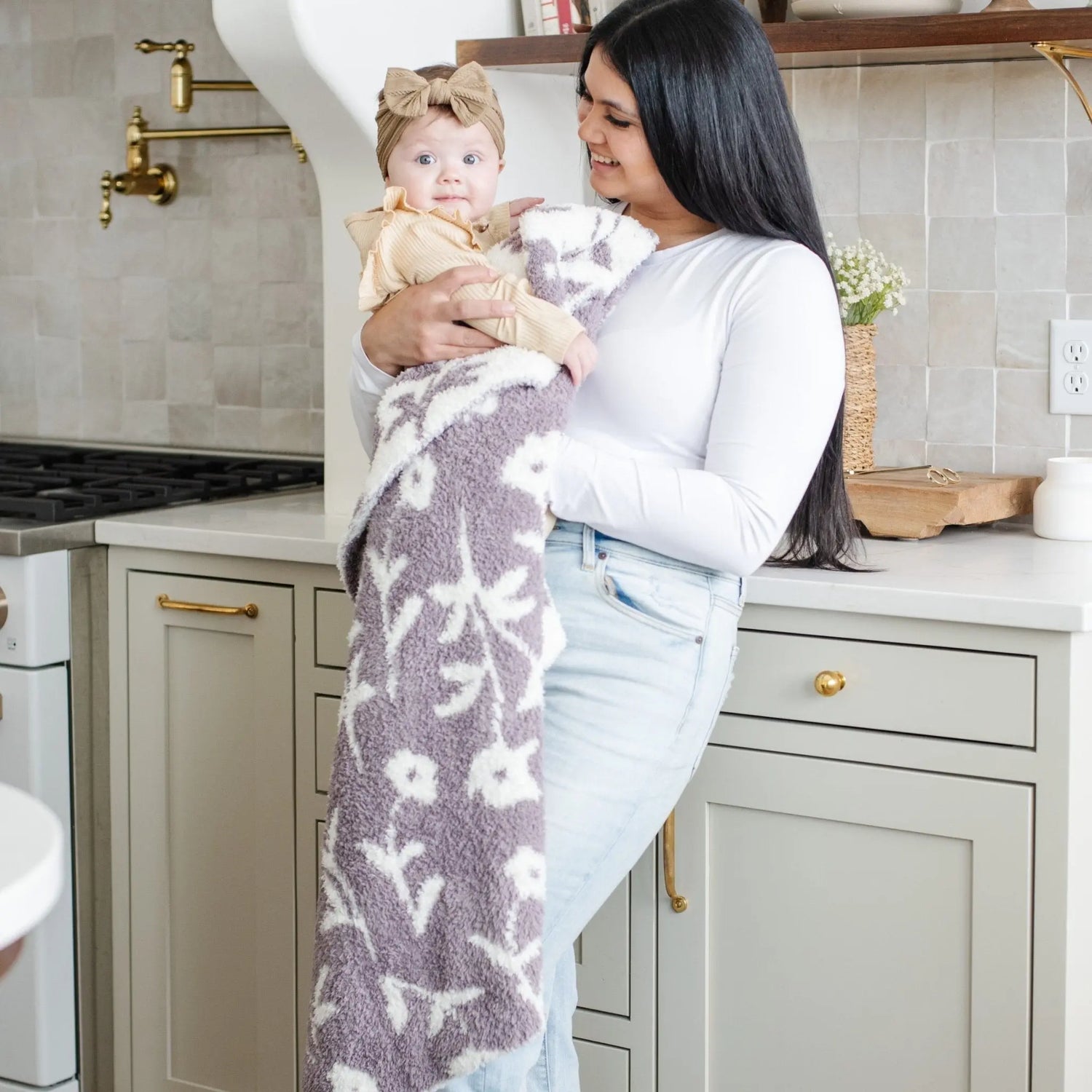 Saranoni Bamboni Double Layer Receiving Blankets Luxury Saranoni Everetts Place Boutique
