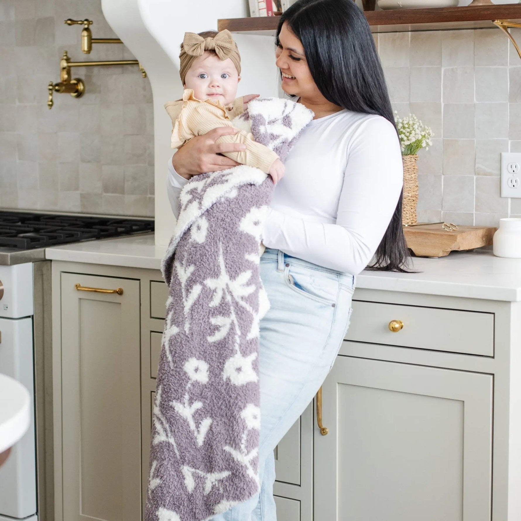 Saranoni Bamboni Double Layer Receiving Blankets Luxury Saranoni Everetts Place Boutique