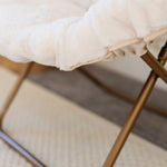 Saranoni Faux Fur Saucer Chair With Removable Cover Saranoni Everetts Place Boutique