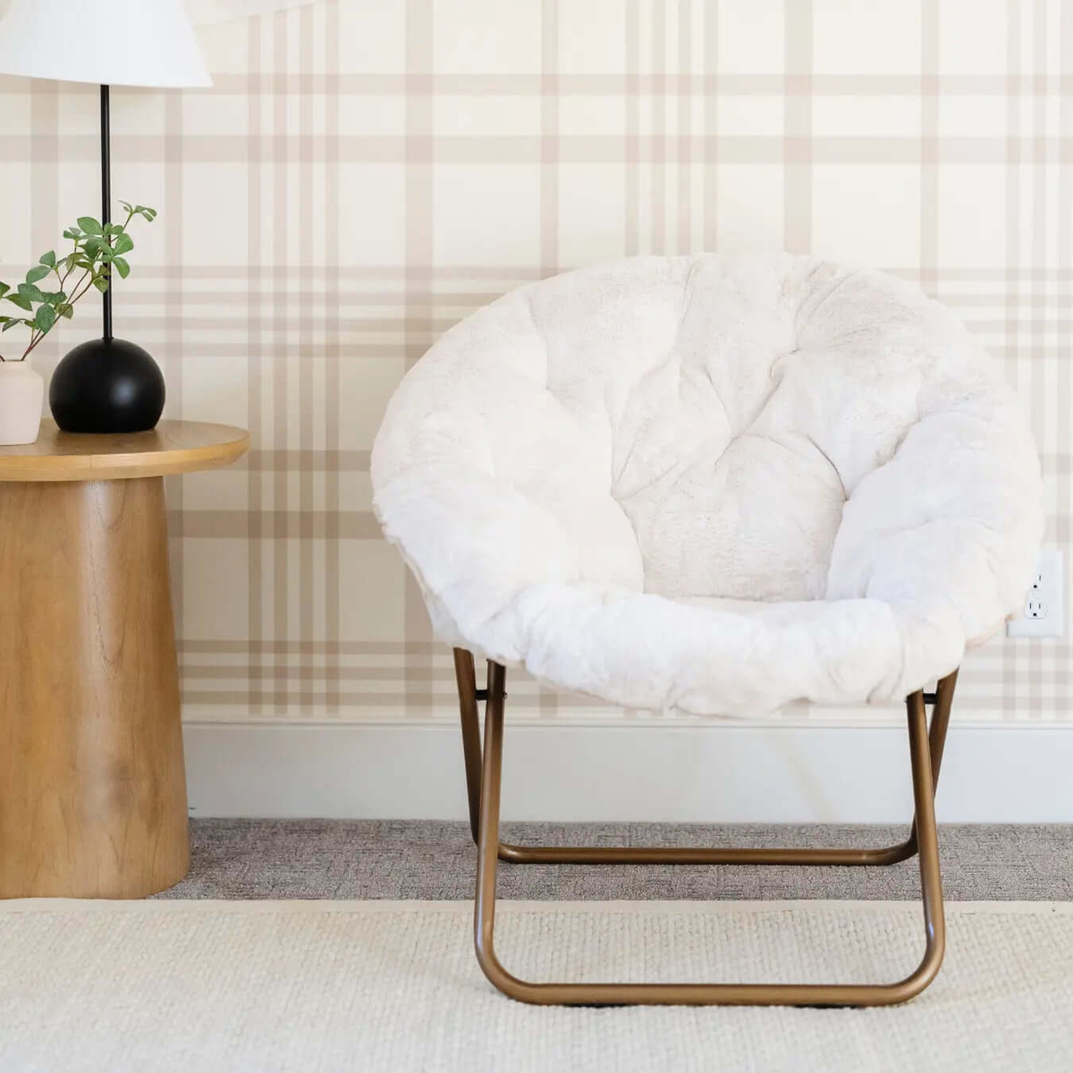 Saranoni Saranoni Faux Fur Saucer Chair With Removable Cover - Everetts Place Boutique - 