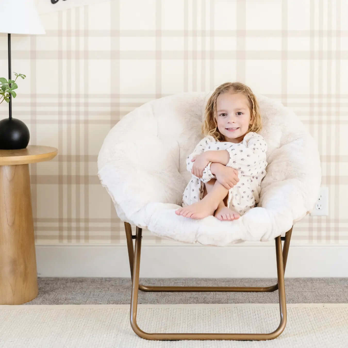 Saranoni Saranoni Faux Fur Saucer Chair With Removable Cover - Everetts Place Boutique - 