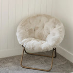 Saranoni Faux Fur Saucer Chair With Removable Cover Saranoni Everetts Place Boutique