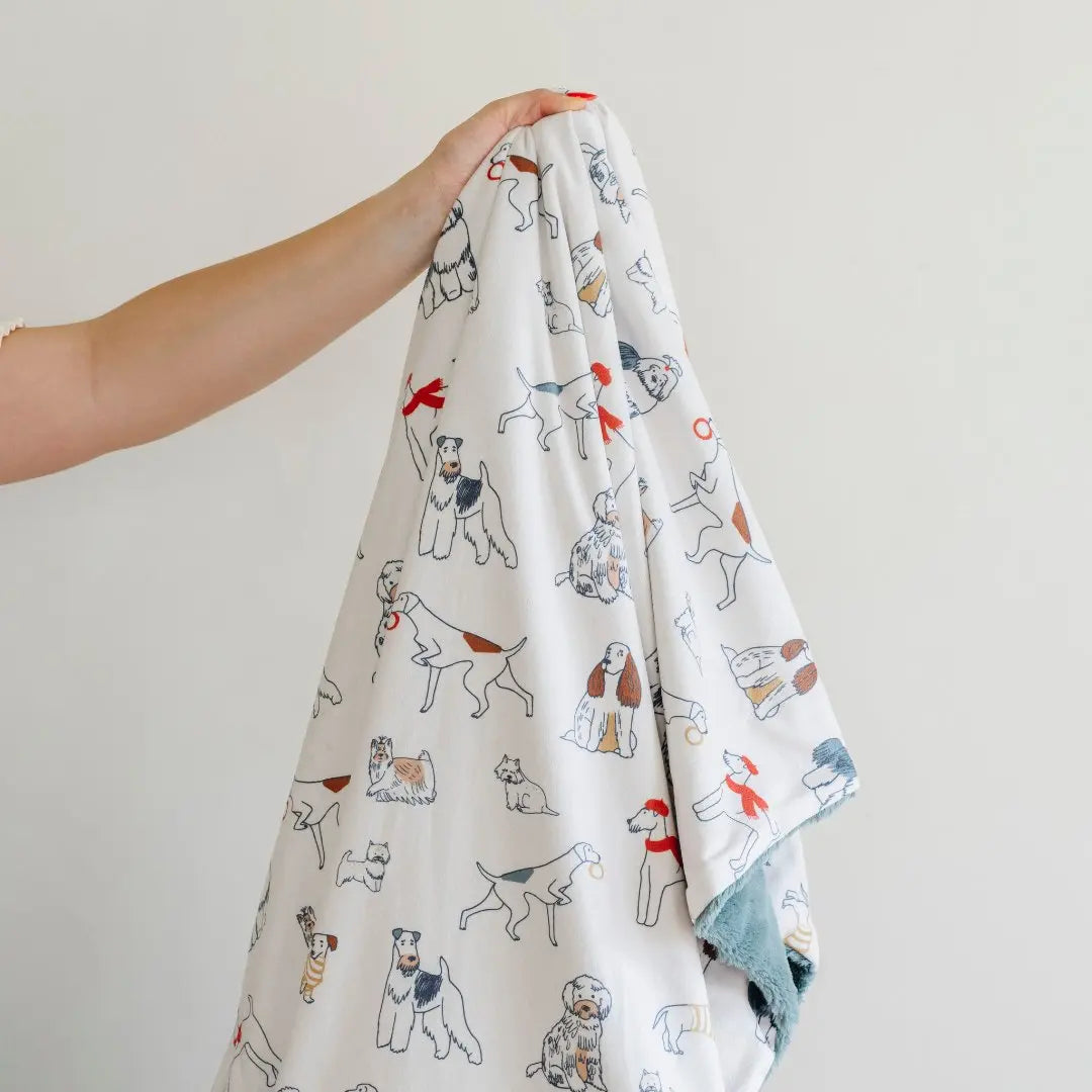 Saranoni Minky Lush Mini Blankets Dual Texture Bow Design Saranoni Everetts Place Boutique