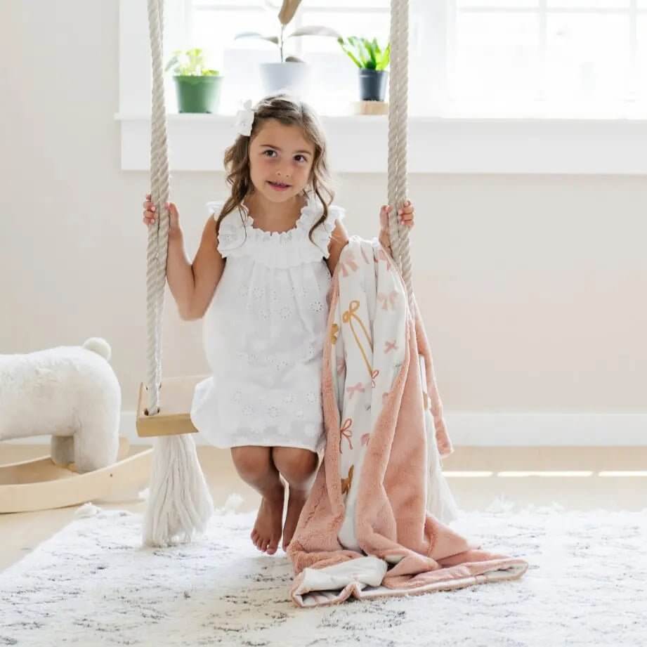 Saranoni Saranoni Minky Lush Toddler Blankets Dual Texture Comfort - Everetts Place Boutique - 