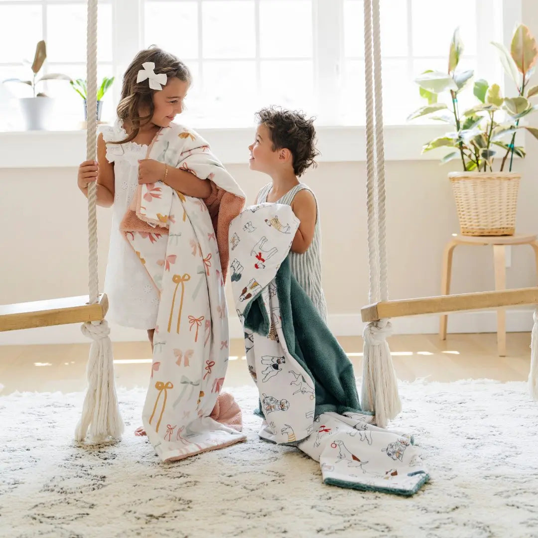 Saranoni Minky Lush Toddler Blankets Dual Texture Comfort Saranoni Everetts Place Boutique