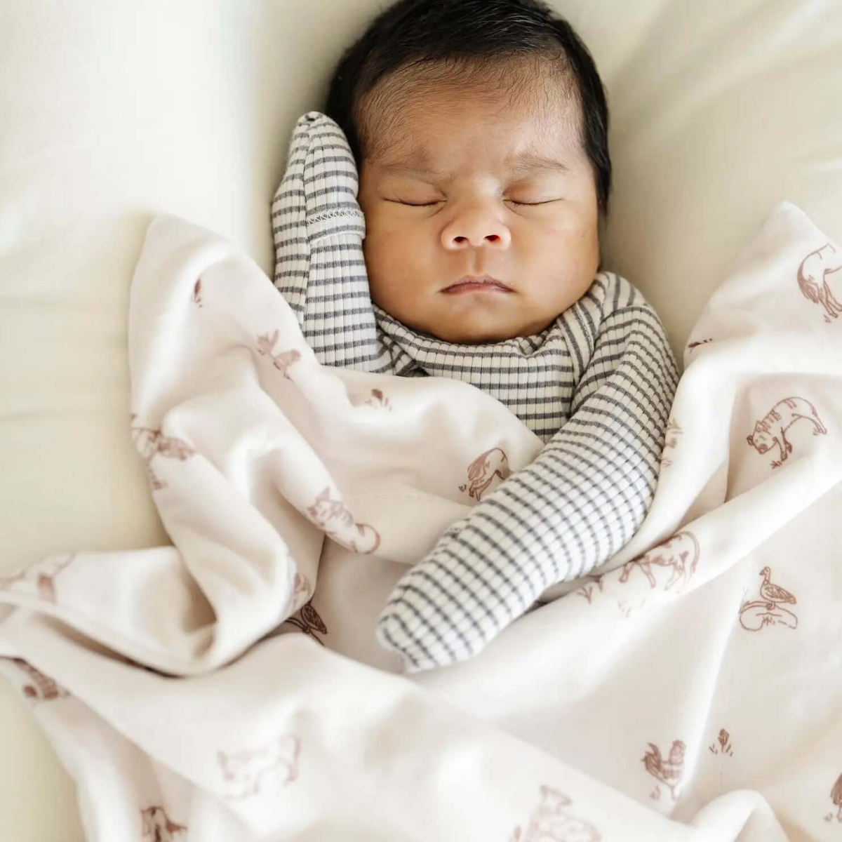 Saranoni Minky Stretch Receiving Blanket Swaddle For Babies - Everetts Place Boutique - 