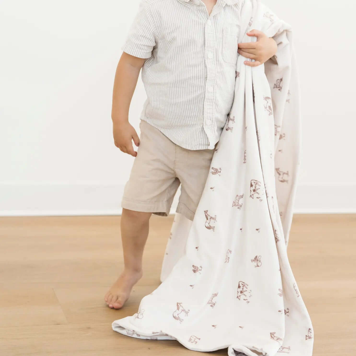 Saranoni Minky Stretch Receiving Blanket Swaddle For Babies - Everetts Place Boutique - 