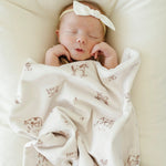 Saranoni Minky Stretch Receiving Blanket Swaddle For Babies Saranoni Everetts Place Boutique