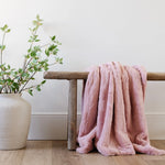 Saranoni Patterned Faux Fur XL Luxurious Throw Blankets Saranoni Everetts Place Boutique
