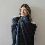 Saranoni Patterned Faux Fur XL Luxurious Throw Blankets Saranoni Everetts Place Boutique