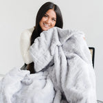 Saranoni Patterned Faux Fur XL Luxurious Throw Blankets Saranoni Everetts Place Boutique