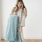 Saranoni Patterned Faux Fur XL Luxurious Throw Blankets Saranoni Everetts Place Boutique