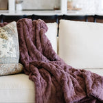 Saranoni Patterned Faux Fur XL Luxurious Throw Blankets Saranoni Everetts Place Boutique