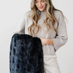 Saranoni Patterned Faux Fur XL Luxurious Throw Blankets Saranoni Everetts Place Boutique