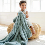 Saranoni Ribbed Bamboni Toddler Blanket Soft Cuddly Warm Saranoni Everetts Place Boutique 85.00