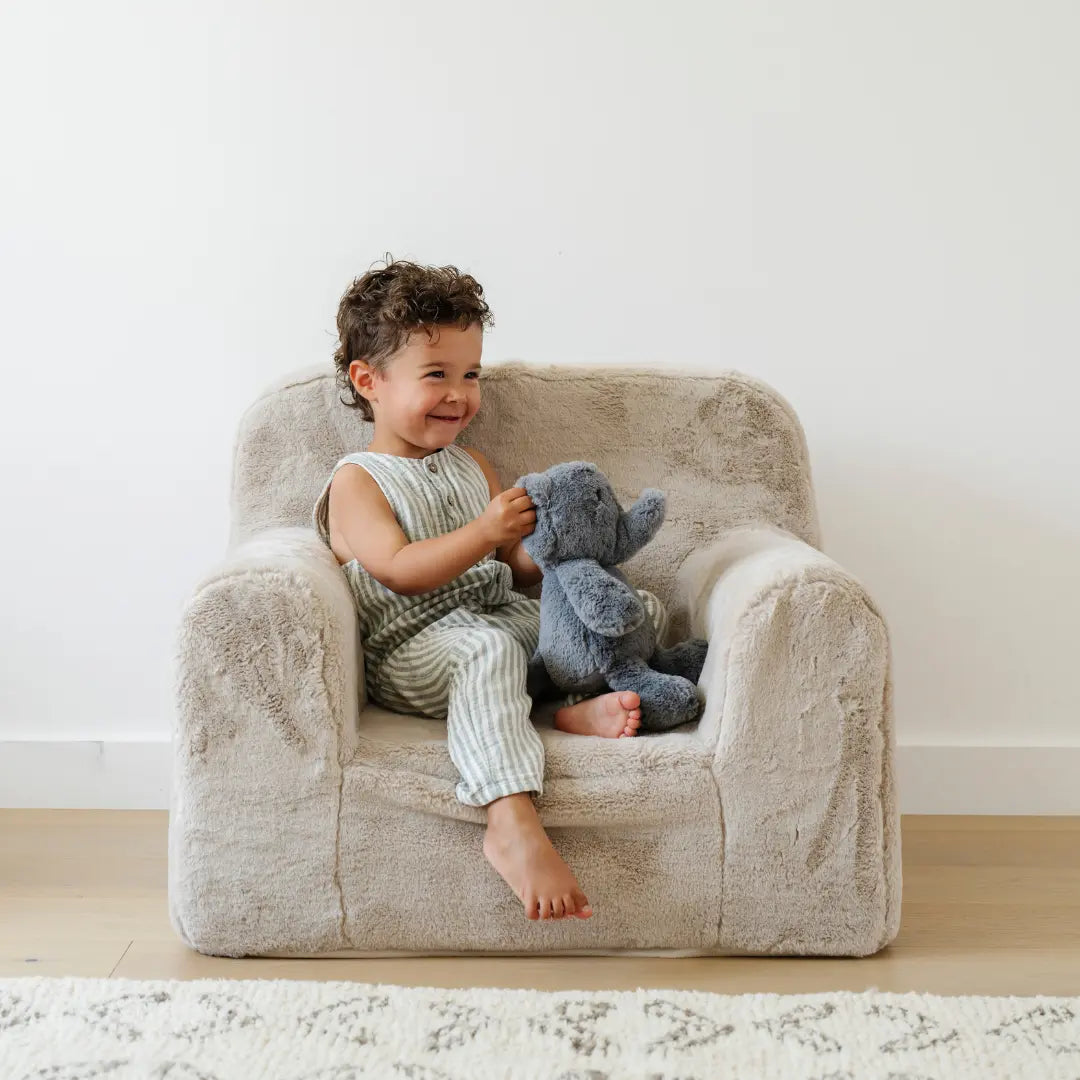 Saranoni Snuggle Up Chair Faux Fur Upholstered Kids Chair Saranoni Everetts Place Boutique