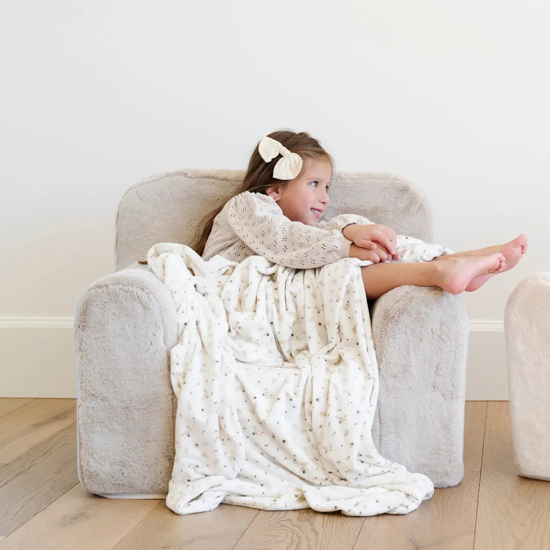 Saranoni Snuggle Up Chair Faux Fur Upholstered Kids Chair Saranoni Everetts Place Boutique