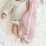 Saranoni Waffle Knit Mini Baby Blanket Cozy Plush Soft Saranoni Everetts Place Boutique