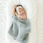 Saranoni Waffle Knit Mini Baby Blanket Cozy Plush Soft Saranoni Everetts Place Boutique