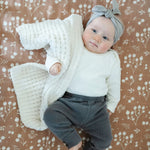 Saranoni Waffle Knit Mini Baby Blanket Cozy Plush Soft Saranoni Everetts Place Boutique
