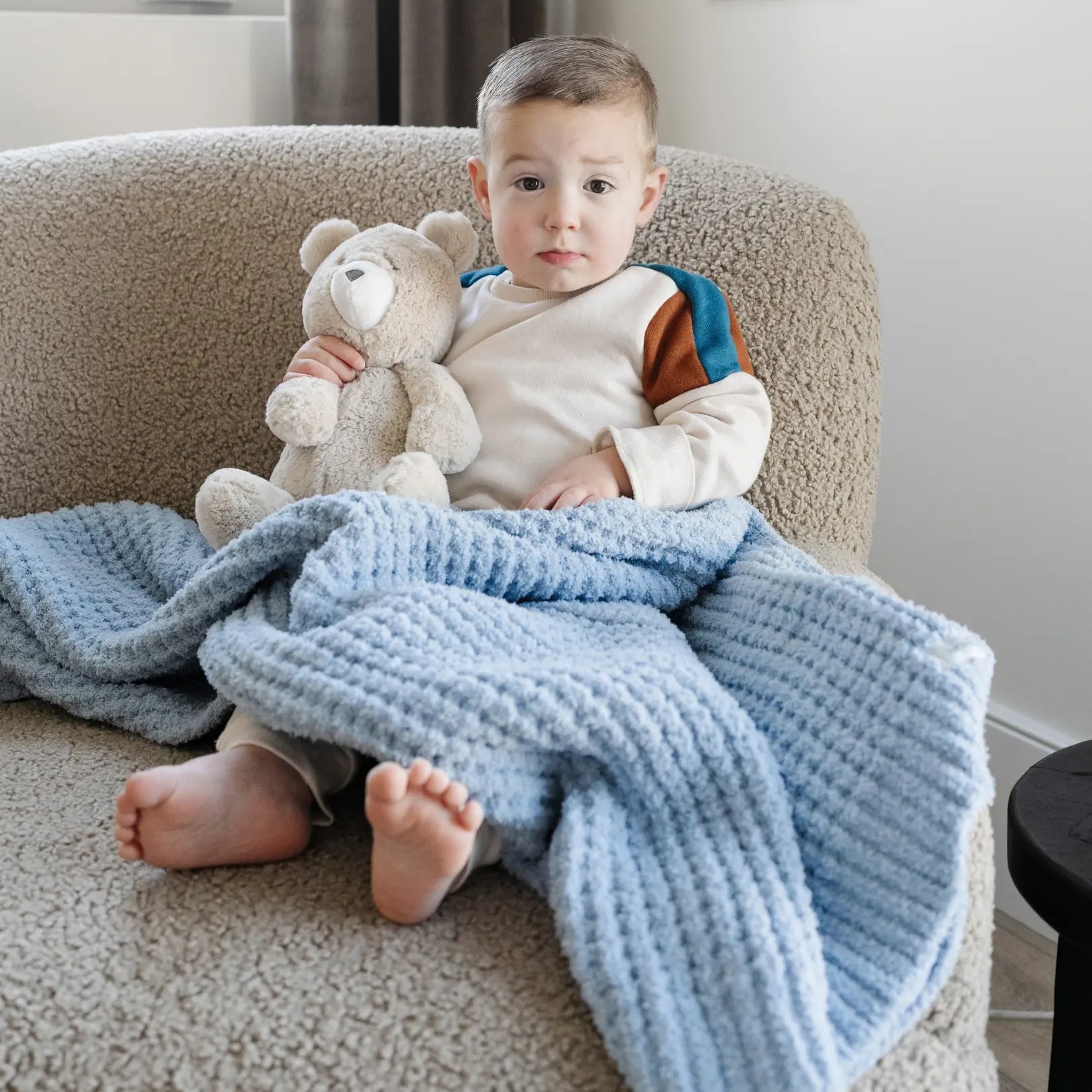 Saranoni Waffle Knit Toddler Blanket Soft Breathable Saranoni Everetts Place Boutique