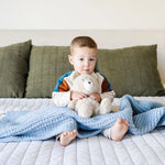 Saranoni Waffle Knit Toddler Blanket Soft Breathable Saranoni Everetts Place Boutique